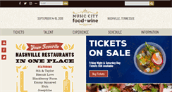 Desktop Screenshot of musiccityfoodandwinefestival.com