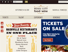 Tablet Screenshot of musiccityfoodandwinefestival.com